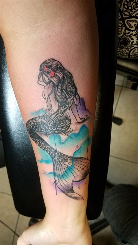 My Beautiful New Mermaid Tattoo Done In Myrtle Beach At Elite Ink