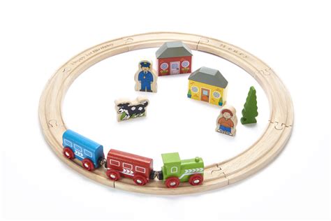 My First Wooden Train Set By Bigjigs Personalised