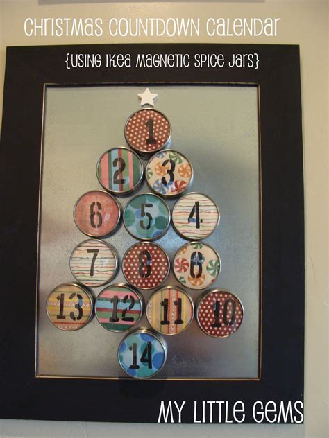 My Little Gems Magnetic Christmas Advent Calendar Using Ikea Magnetic