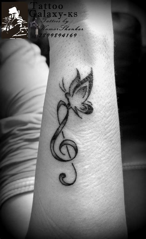 My Music Note Butterfly Tattoos And Piercings Music Notes Tattoos