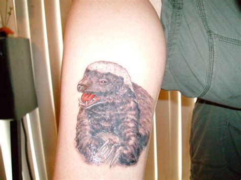 My New Tattoo Honey Badgers Rock And Now I Have One On My Flickr