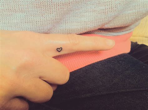 My Tattoo 3 Small Delicate Heart Tattoo On Inside Finger Cute Tiny