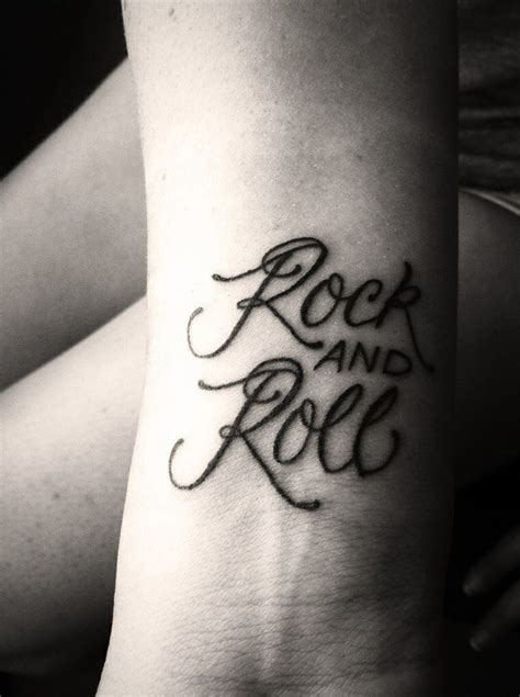 My Very First Tattoo That Represents My Love For Rock And Roll Rock