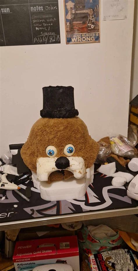 My Work In Progress Freddy Fazbear Mask For My Youngen R