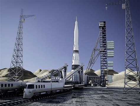 N 1 Rocket Launch Pad 3D Model Cgtrader