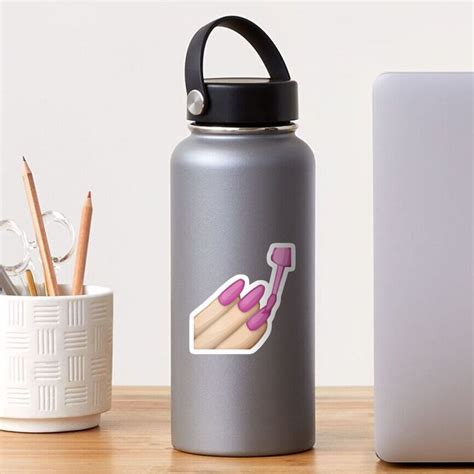 Nail Polish Emoji Sticker For Sale By Riemann Redbubble