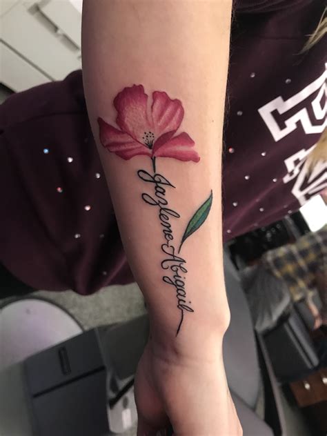 Name Flower Tattoo Designs Inspired by Nature