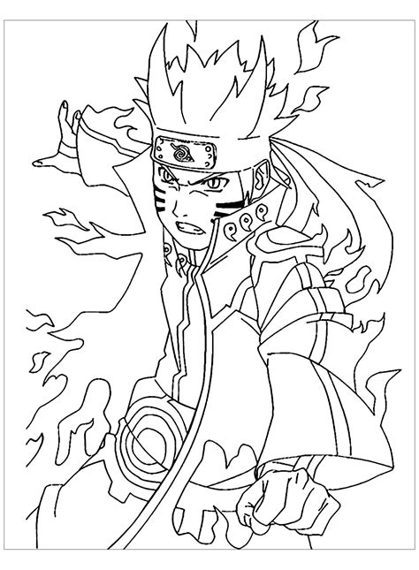 Naruto In Anger Naruto Coloring Pages For Kids