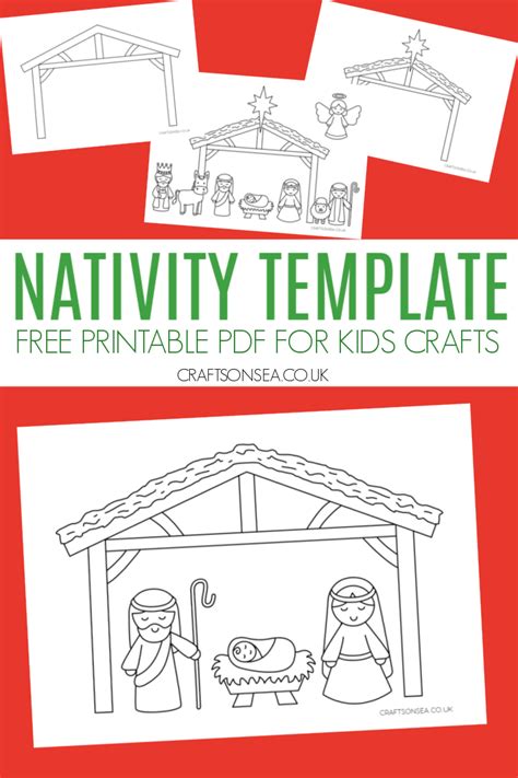 Nativity Template Free Printable Pdf Crafts On Sea