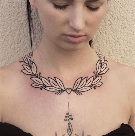 20 Unique Necklace Tattoo Designs to Wear Forever