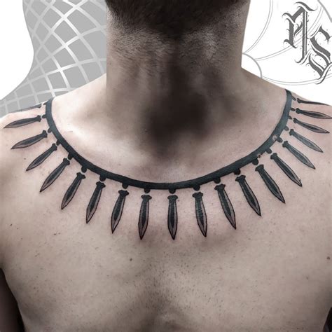 7 Necklace Tattoo Ideas for Men