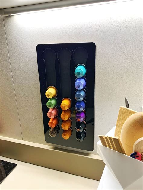 Nespresso Capsules Holder Piano Black Flat Wall Mount Pod Etsy