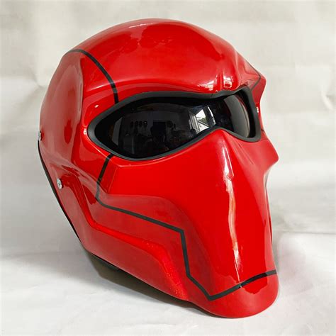 New Arrival Red Hood Motorcycle Helmet Style Dot Ece Etsy