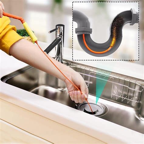 New Drain Cleaner Plus Hair Clog Removal Tool Unclog Sink Tub Mess Hair