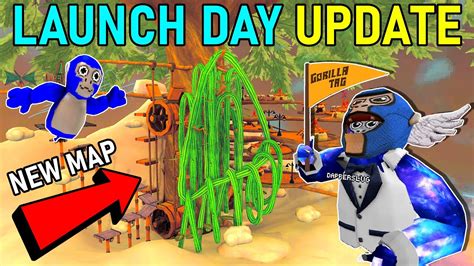 New Gorilla Tag Vr Launch Day Update New Map Amp Cosmetics Youtube