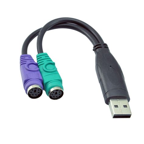 New Usb To Dual Ps 2 Ps2 Adapter Converter Cable Cord For Mouse And