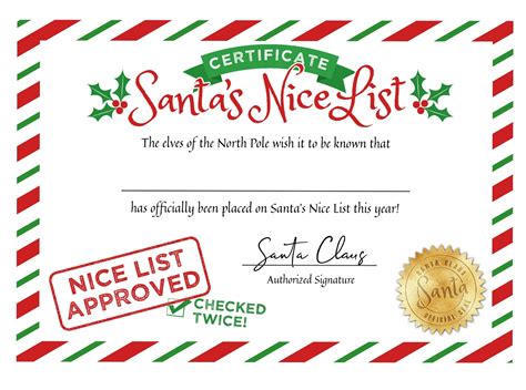 Nice List Printable Christmas Gift Tags