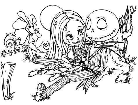 Nightmare Before Christmas Coloring Pages Coloringlib