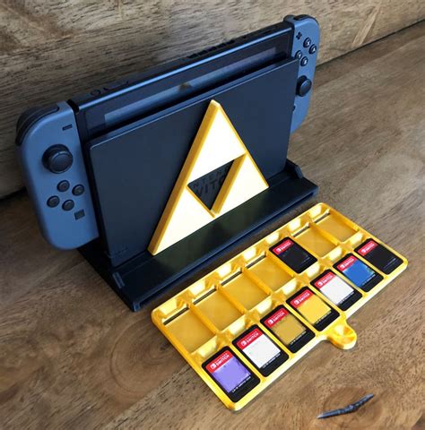 Nintendo Switch Game Holder Zelda Triforce Dock Stand Etsy