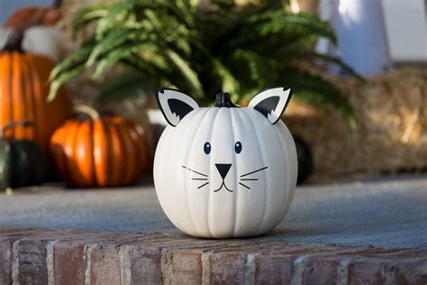 No Carve Pumpkin Idea Cat Pumpkin Cricut Pumpkin Carving Cat