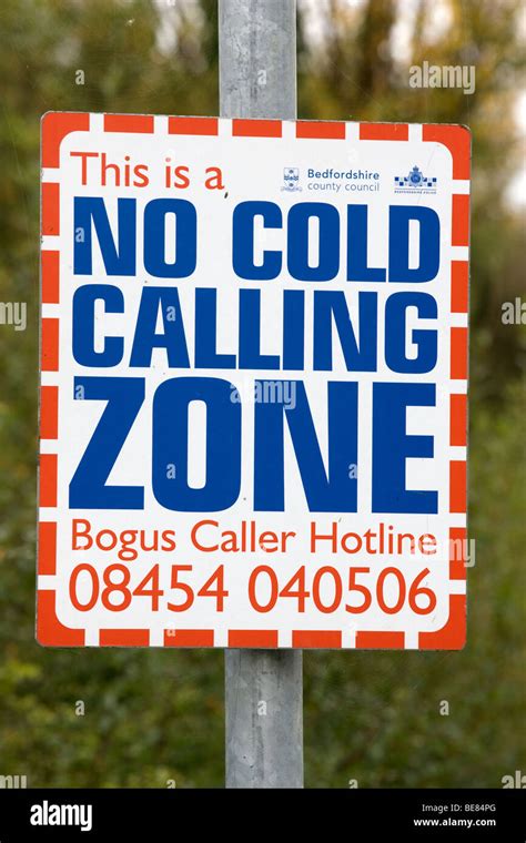 No Cold Calling Sign Post Stock Photo Alamy