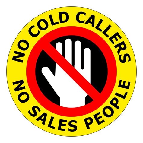 No Cold Calling Signs to Keep Solicitors Away for Free