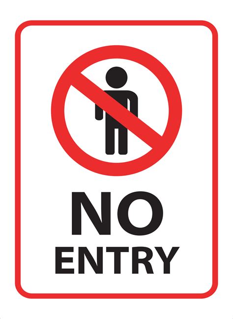 No Entry Sign Printable A4