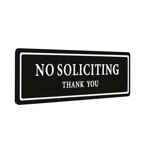 No Soliciting Sign For House Door 7 0 X 2 0 Signs For Business Home