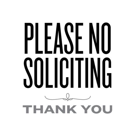 No Soliciting Sign Printable Template Free Download