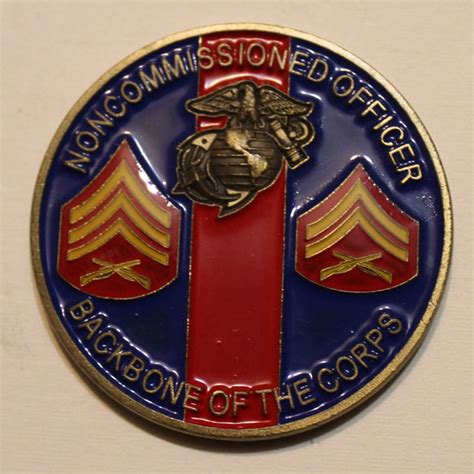 Non Commissioned Officer Nco Backbone Marine Challenge Coin Rolyat Military Collectibles