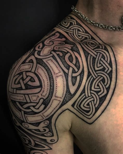 Norse And Celtic Back Tattoo Celtic Tattoos Scandinavian Tattoo