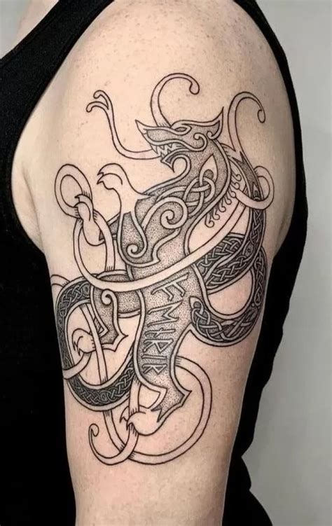 Norse Mythology Fenrir Tattoo Tattoogoto