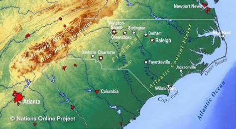 North Carolina Elevation Map Secretmuseum