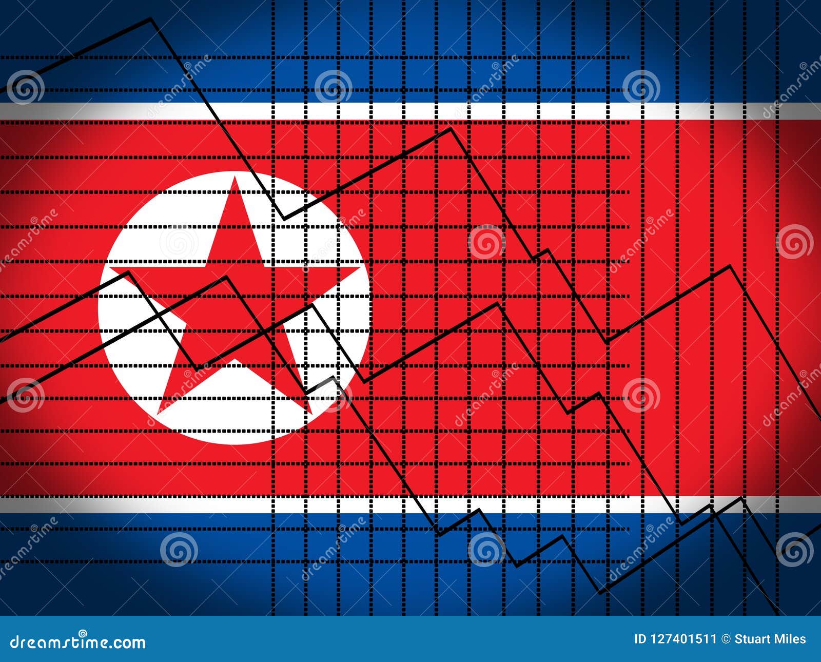 North Korean Economy And Finances 3D Illustration Stock Illustration Illustration Of Growth