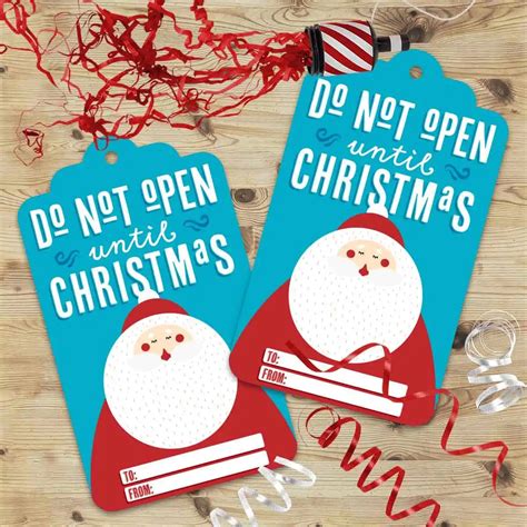 North Pole Do Not Open Until Tags Printable From Santa Christmas Gift Scrap Bits