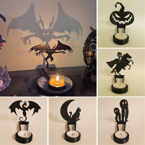 Nosferatu Candle Holder Halloween Metal Tealight Shadow Caster Candle Holder Gothic Home Decor