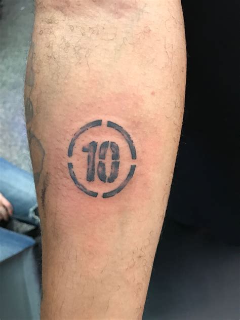 Number 10 Number Stamp Wrist Tattoo Tattoo Designs And Meanings