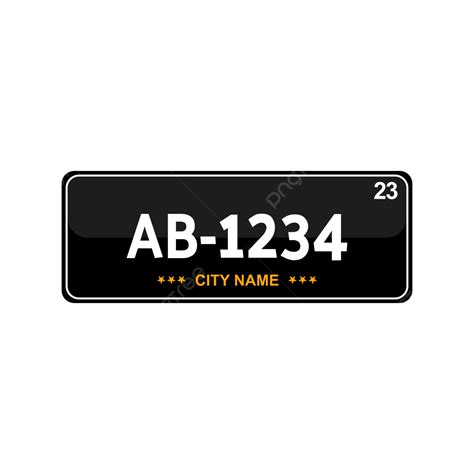 Number Plate Template License Vector Number Plate Car Number Plate