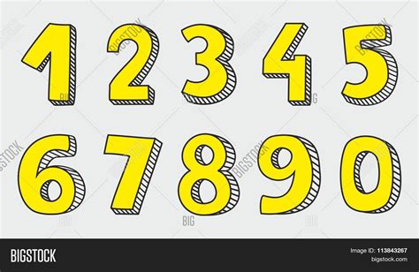 Numbers Children 1 Vector Amp Photo Free Trial Bigstock