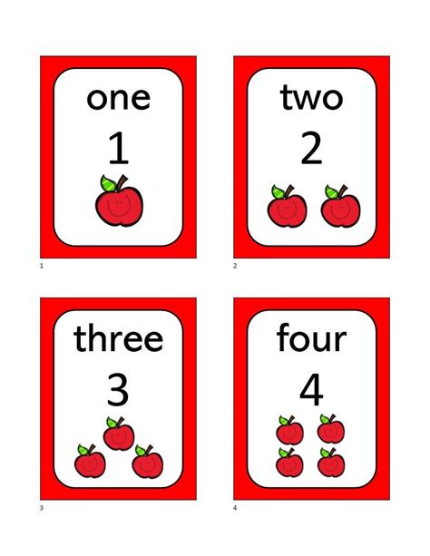 Numbers Flash Cards Numbers 1 To 20 Kindergarten Educational Game Homeschool Preschool