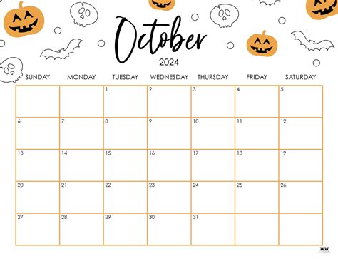 5 Free October Printable Calendars