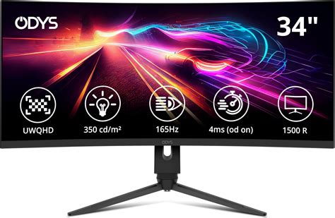 Odys Xp34 Pro 86Cm Uwqhd Curved Gaming Monitor Amazon De Computer