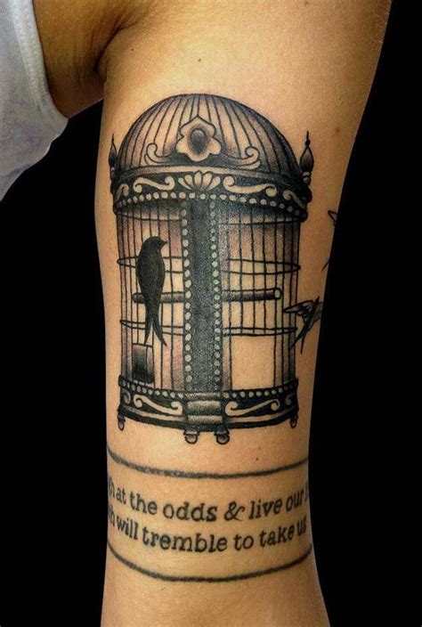 One More Bird Cage Freedom In 2024 Cage Tattoos Picture Tattoos