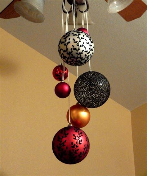 One Of Our Family S Christmas Decorating Ideas Hang Large Ornaments