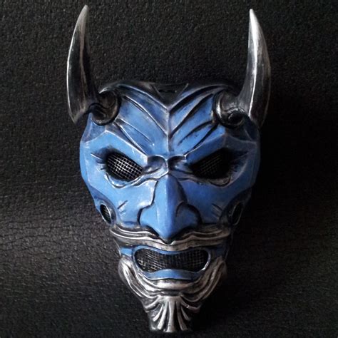 Oni Mask Samurai Assassin Demon Home Decor Wall Ninja Warrior Etsy