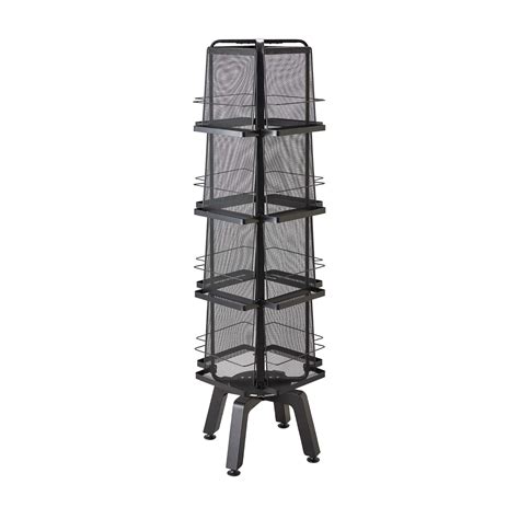 Onyx Rotating Magazine Rack 16 Pocket Safco Products