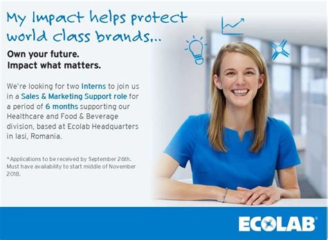 Oportunitate De Internship Ecolab