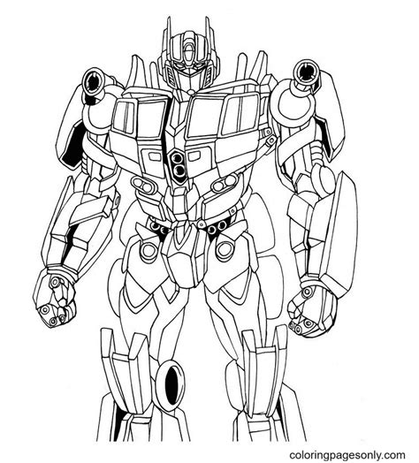 Optimus Prime Transformers Printable Coloring Page Free Printable