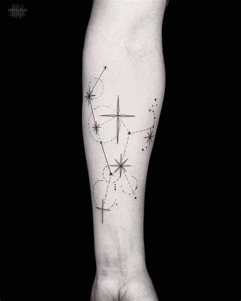 Orion Constellation Tattoo On The Inner Forearm Constellation