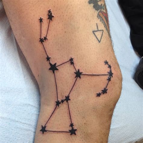 Orion Constellation Tattoo On The Leg Tattoogrid Net